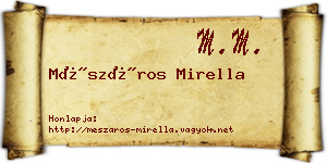 Mészáros Mirella névjegykártya