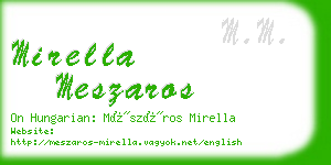 mirella meszaros business card